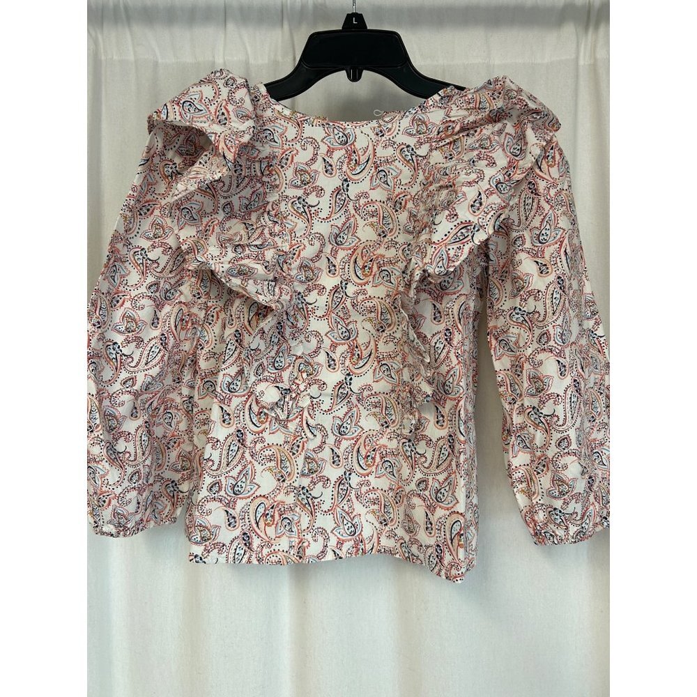 J Crew Girls' cotton poplin ruffle top Item BI864